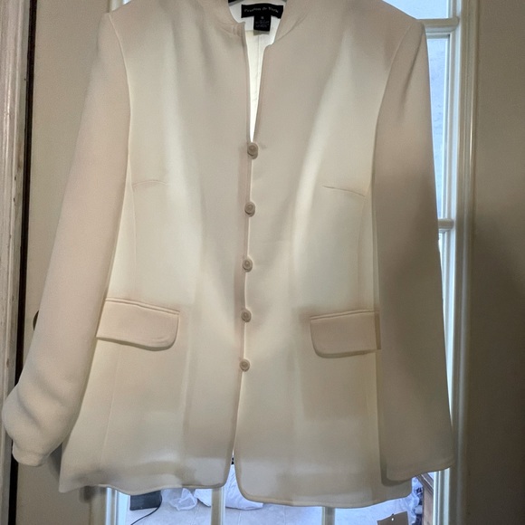 Preston & York Papyrus/Shell Colored Jacket and Skirt Work Suit sz. 18 - Picture 10 of 10